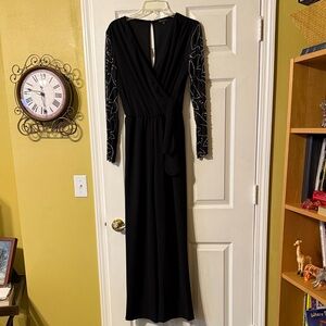 Elegant Black Long Sleeve Jumpsuit